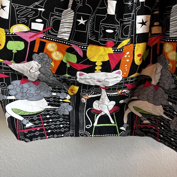 Lindy Bop Dress 4 Black Cat Dog Cocktail Bar Print Flared Twee Retro 50’s - Picture 7 of 10